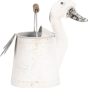 Clayre & Eef Decoratie Gieter 31x16x27 cm Wit Metaal Huisdecoratie