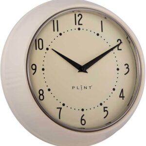 PLINT A/S - Retro wandklok - Creme - Quartz uurwerk