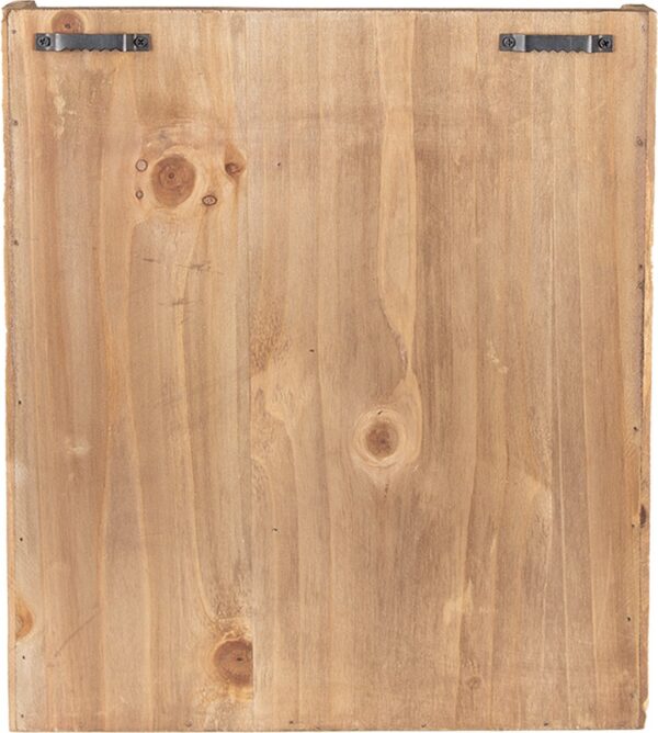 Clayre & Eef Eierkastje 30x14x36 cm Bruin Hout Ijzer Ovaal Eierhouder - Afbeelding 4