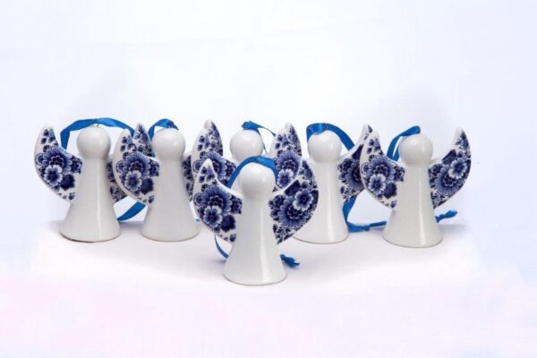 Delfts blauwe kerst engel | Heinen Delfts Blauw  | Kerstdecoratie | Souvenir - Afbeelding 2