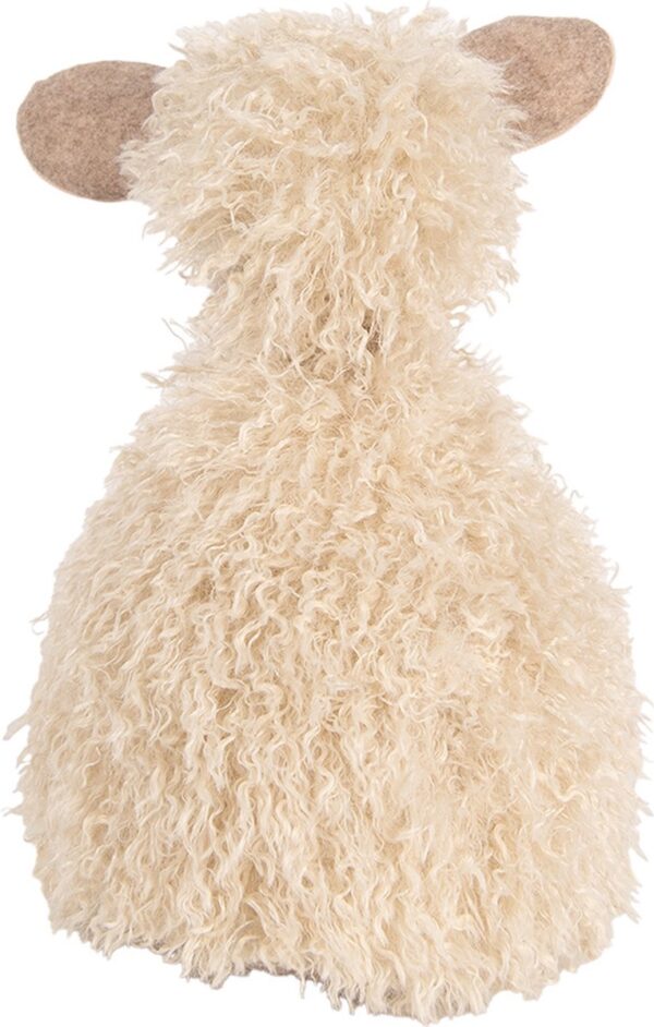 Clayre & Eef Deurstopper Schaap 20x21x28 cm Beige Stof - Afbeelding 4