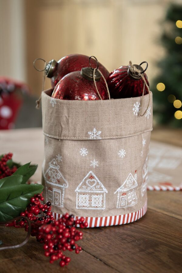 Clayre & Eef Keukenschort 70x85 cm Bruin Katoen Gingerbread house - Afbeelding 4