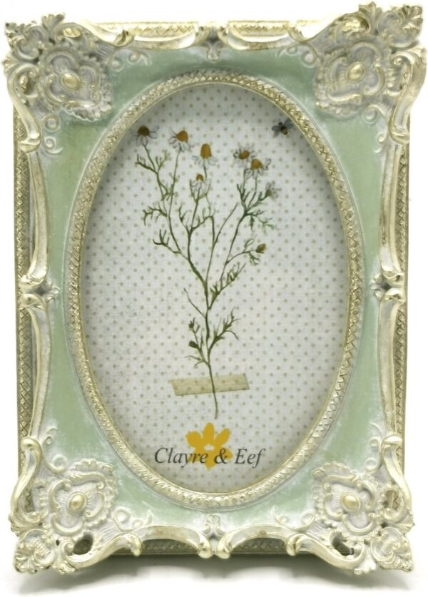 Clayre & Eef Fotolijst 10x15 cm Groen Kunststof Glas Fotokader - Afbeelding 5