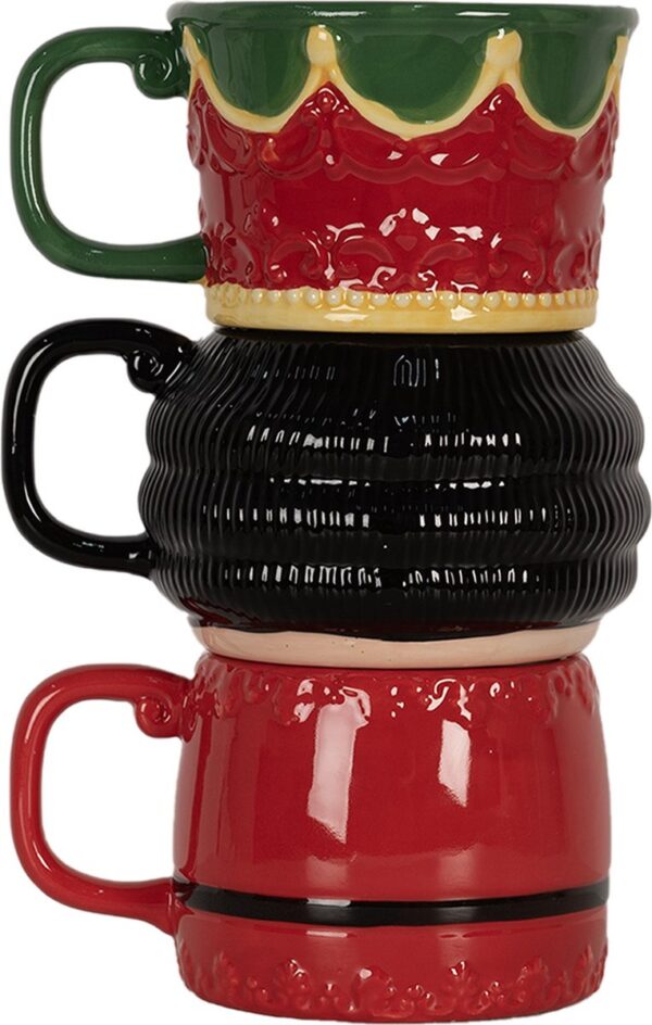 Clayre & Eef Mok Notenkraker 450 ml/ 2x500 ml Rood Keramiek Theemok - Afbeelding 2