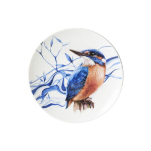 Heinen Delftsblauw - Wandbord - IJsvogel - 16 cm