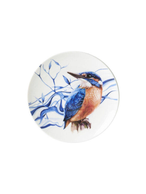 Heinen Delftsblauw - Wandbord - IJsvogel - 16 cm
