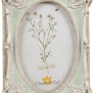 Clayre & Eef Fotolijst 10x15 cm Groen Kunststof Glas Fotokader