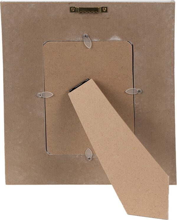 Clayre & Eef Fotolijst 10x15 cm Wit Beige Hout Glas Rechthoek Fotokader - Afbeelding 3