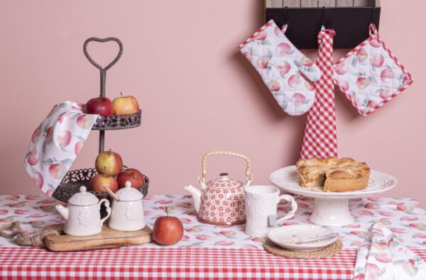 Clayre & Eef Theedoek 50x70 cm Rood Wit Katoen Ruit Keukenhanddoek - Afbeelding 8