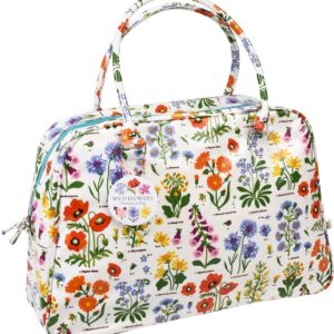Rex Londond | weekendtas bloem / wild flowers | wit met bloemetjes | waterafstotend