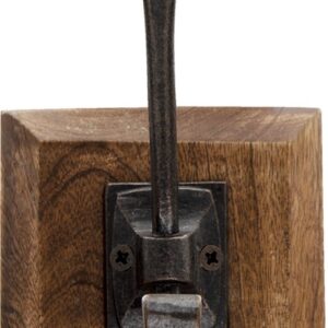 Clayre & Eef Wandhaak 10x11x16 cm Bruin Hout Metaal Kapstok