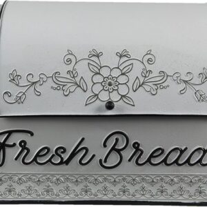 Clayre & Eef Opbergdoos 30x20x20 cm Wit Bruin Metaal Bloemen