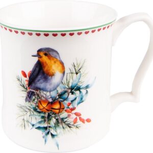 Clayre & Eef Mok 414 ml Wit Porselein Vogel