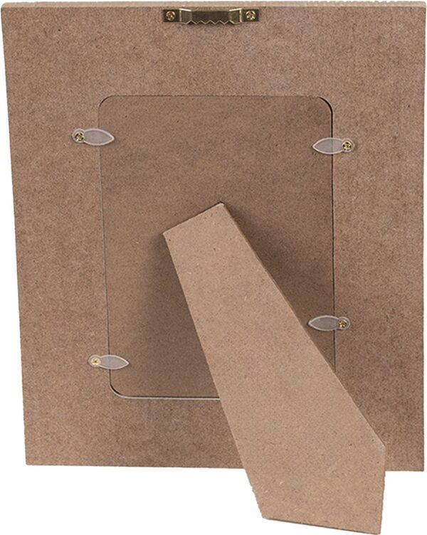 Clayre & Eef Fotolijst 10x15 cm Wit Bruin Hout Glas Rechthoek Fotokader - Afbeelding 4
