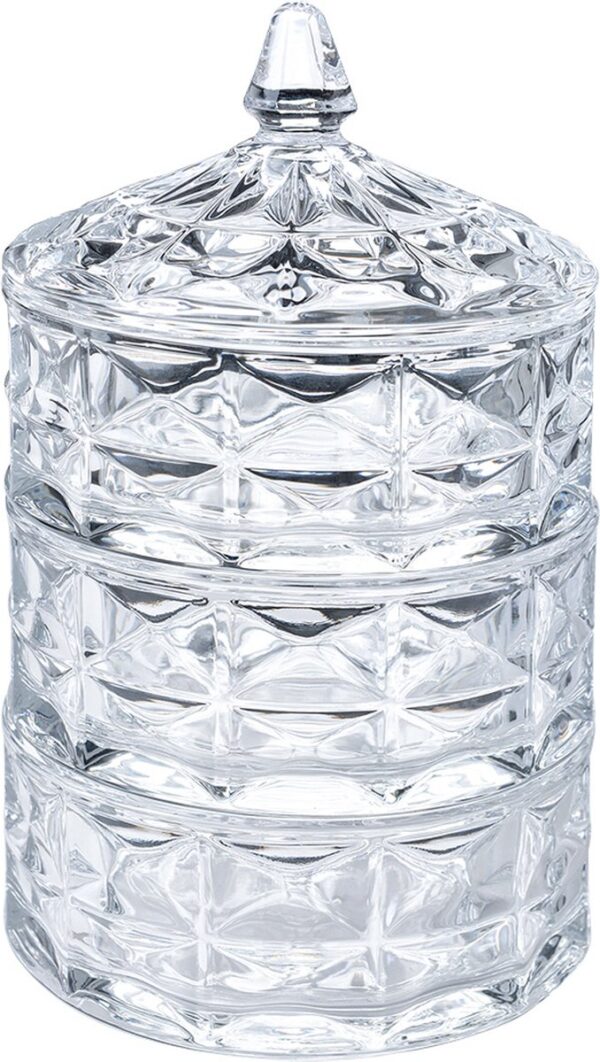 Clayre & Eef Voorraadpot Deksel Ø 13x23 cm Transparant Glas