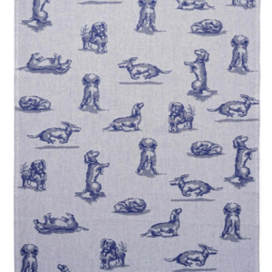 Heinen Delfts Blauw - Theedoek - Teckel Nhaan - Katoen - 50x70 cm
