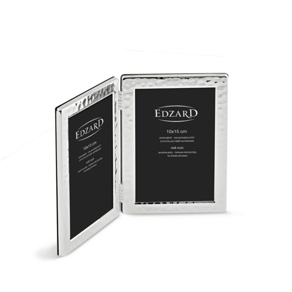 Edzard Pavia - Fotolijst - Verzilverd - Tweeluik - 10 x 15