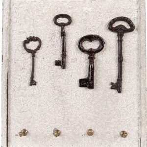 Clayre & Eef Sleutelrekje 22x5x25 cm Beige Hout Metaal