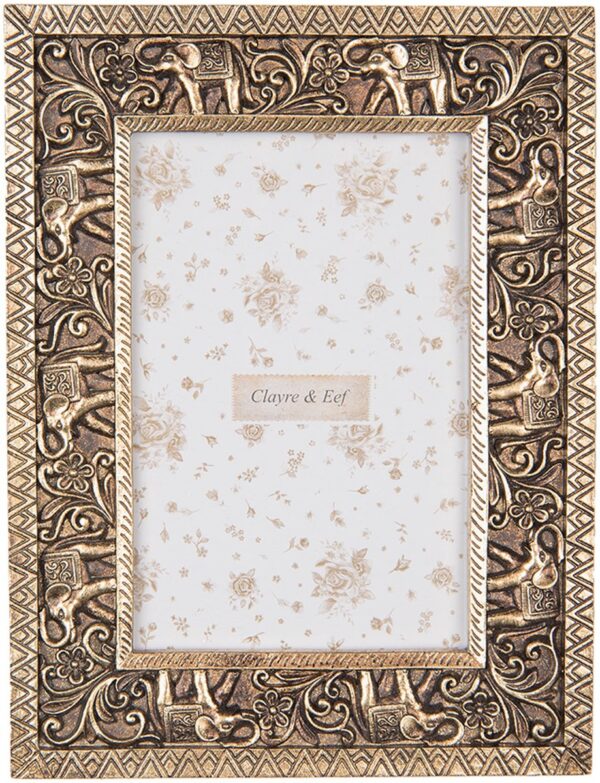 Clayre & Eef Fotolijst 10x15 cm Goudkleurig Kunststof Glas