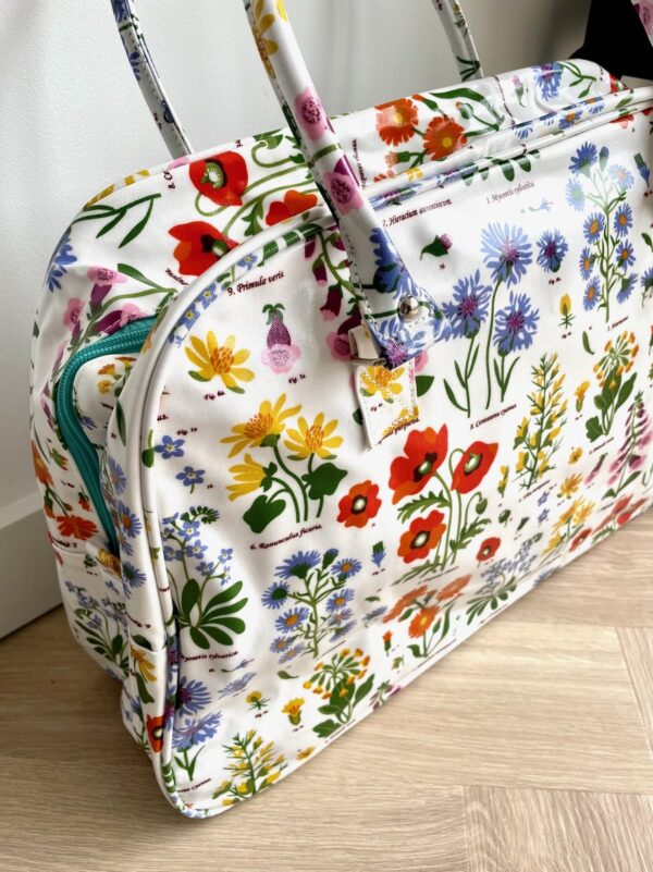 Rex Londond | weekendtas bloem / wild flowers | wit met bloemetjes | waterafstotend - Afbeelding 2