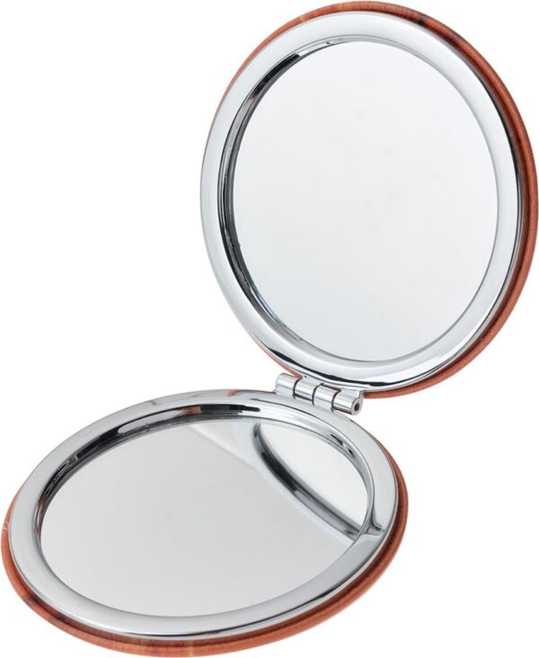 Clayre & Eef Handspiegel Ø 7 cm Oranje Kunststof Glas Rond Kat - Afbeelding 2
