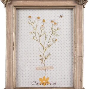 Clayre & Eef Fotolijst 10x15 cm Goudkleurig Kunststof Glas Fotokader