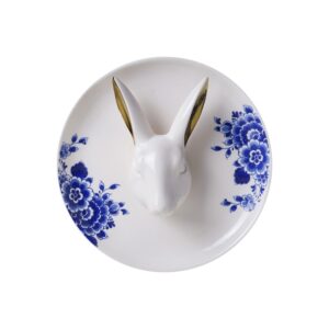 Heinen Delfts Blauw - Wandbord - 3D - Konijn