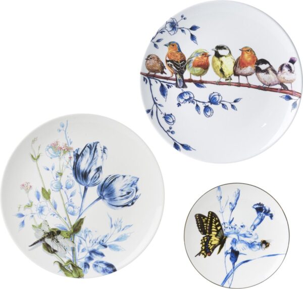Wandborden set Vlinders 1 - Keramiek - set van 3