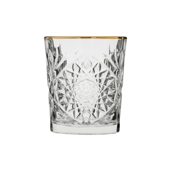 Libbey Hobstar set van 6 glazen met gouden rand