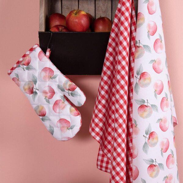 Clayre & Eef Theedoek 50x70 cm Rood Wit Katoen Ruit Keukenhanddoek - Afbeelding 6