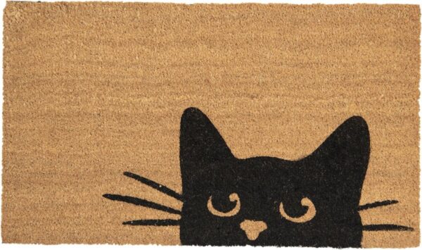 Clayre & Eef Deurmat 75x45 cm Bruin Kokosvezel Rubber Rechthoek Kat Kokosmat Mat Schoonloopmat - Afbeelding 2