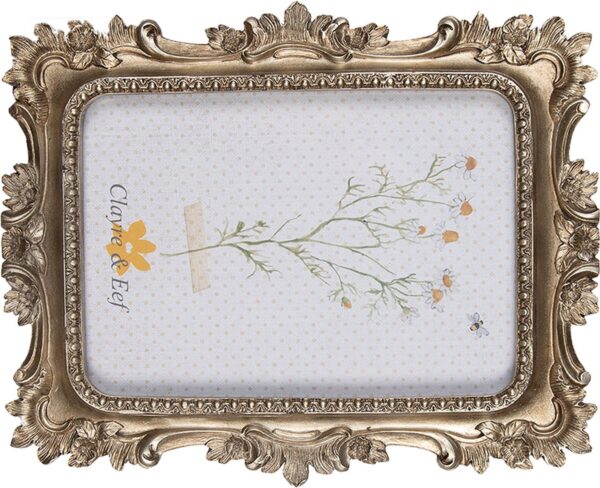 Clayre & Eef Fotolijst 13x18 cm Goudkleurig Kunststof Glas Rechthoek Fotokader - Afbeelding 2