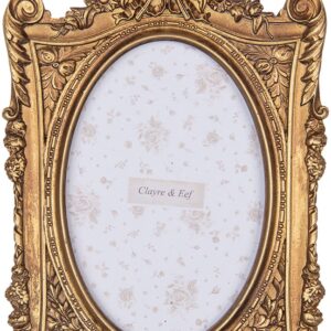 Clayre & Eef Fotolijst 10x15 cm Goudkleurig Kunststof Glas