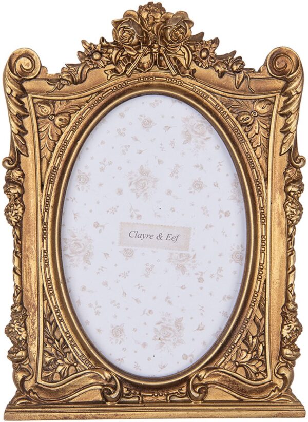 Clayre & Eef Fotolijst 10x15 cm Goudkleurig Kunststof Glas