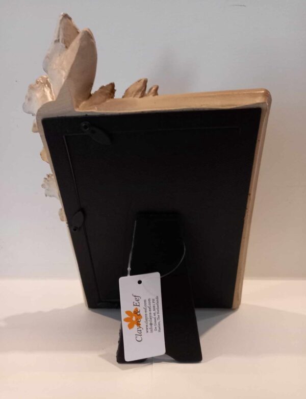 Clayre & Eef Fotolijst 10x15 cm Bruin Beige Kunststof Glas Bloemen Fotokader - Afbeelding 6