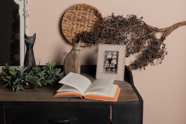 Clayre & Eef Fotolijst 10x15 cm Wit Bruin Hout Glas Rechthoek Fotokader - Afbeelding 2