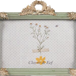 Clayre & Eef Fotolijst 10x15 cm Groen Kunststof Glas Fotokader