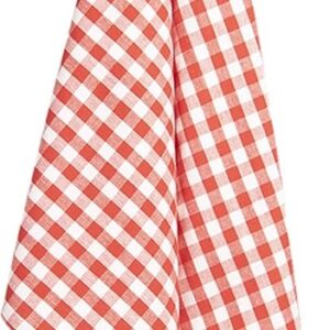 Clayre & Eef Theedoek 50x70 cm Rood Wit Katoen Ruit Keukenhanddoek