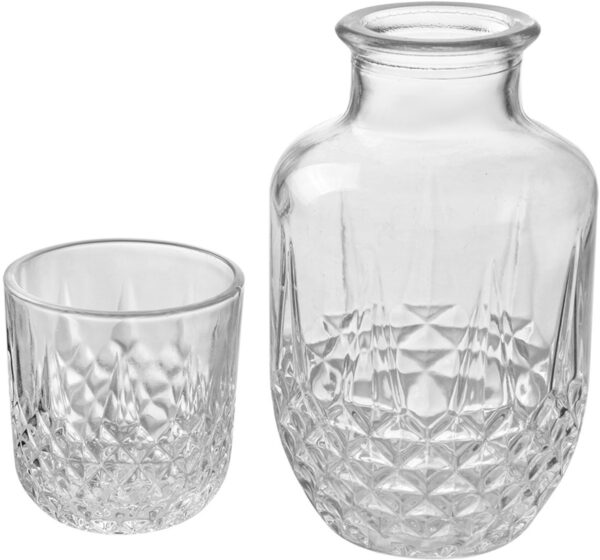 Clayre & Eef Karaf met Glas 550 ml Transparant Glas - Afbeelding 2