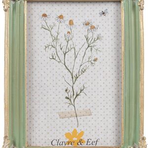 Clayre & Eef Fotolijst 10x15 cm Groen Kunststof Glas Fotokader