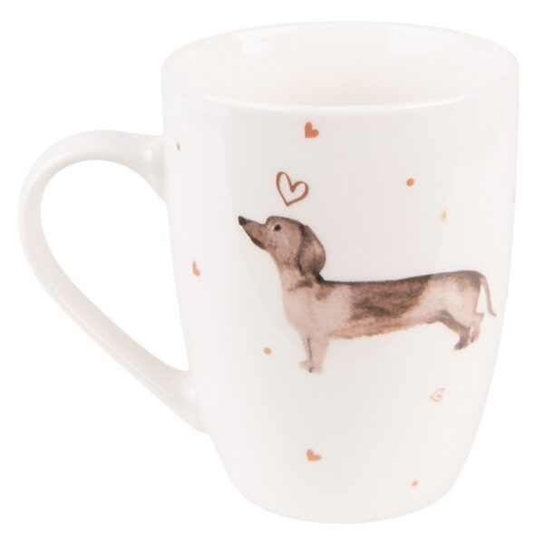 Mok 300 ml Beige Bruin Porselein Teckel