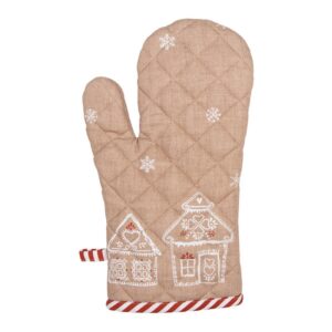 Clayre & Eef Ovenwant 18x30 cm Bruin Katoen Gingerbread house