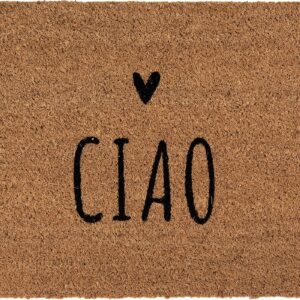 Clayre & Eef Deurmat 60x40 cm Bruin Kokosvezel PVC CIAO