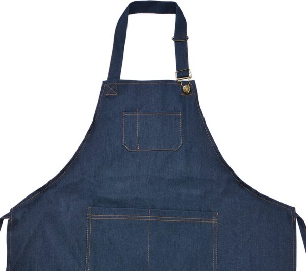 Clayre & Eef Keukenschort 77x68 cm Blauw Polyester - Afbeelding 2