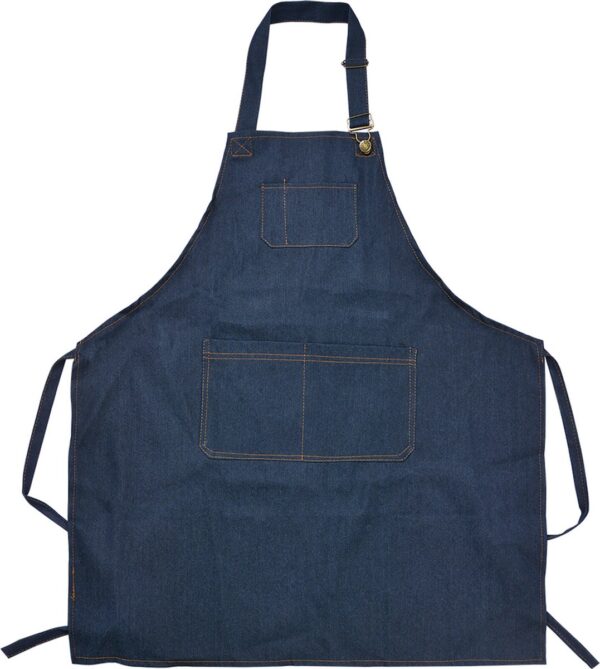 Clayre & Eef Keukenschort 77x68 cm Blauw Polyester