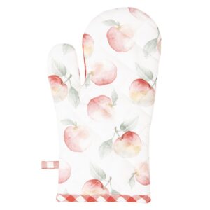Ovenwant 18x30 cm Rood Wit Katoen Appels