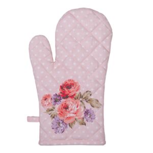 Clayre & Eef Ovenwant 18x30 cm Roze Paars Katoen Rozen