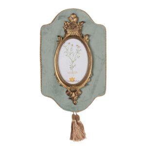 Clayre & Eef Fotolijst 10x15 cm Groen Goudkleurig