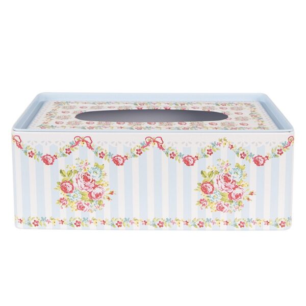 Tissue Box 23x13x10 cm Blauw Aluminium