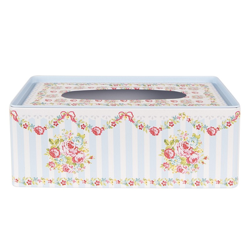 Tissue Box 23x13x10 cm Blauw Aluminium